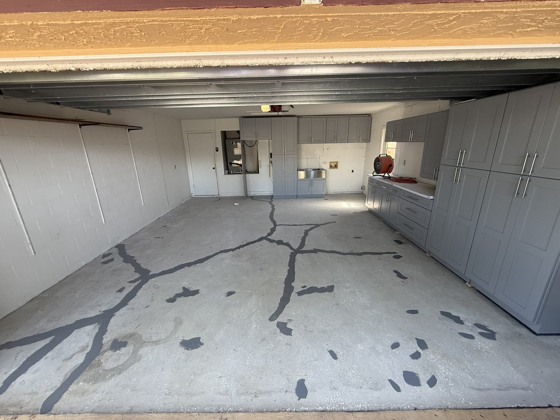 Cedarfield Drive — bare concrete before coating