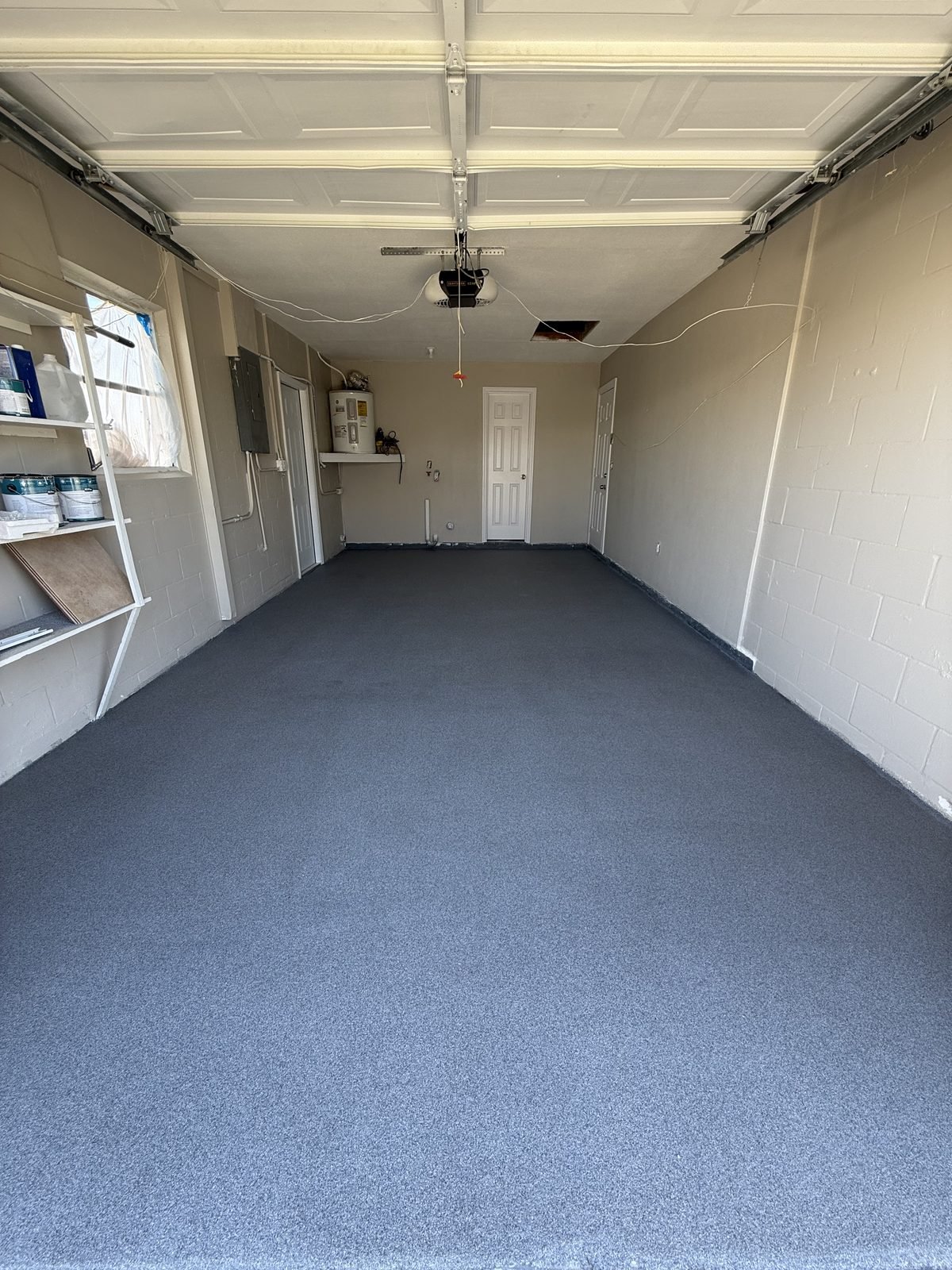 Solid color epoxy flooring