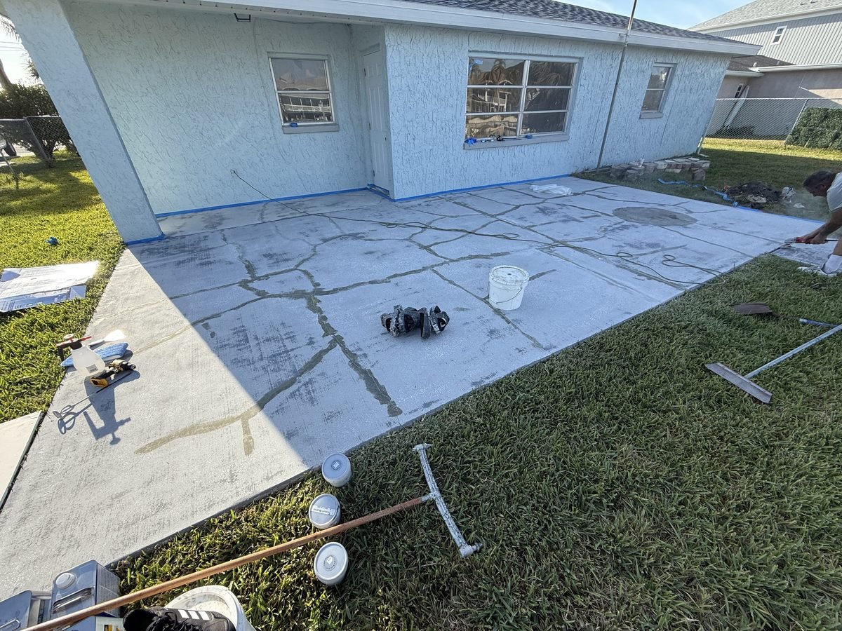 Columbus Drive — process shot during coating