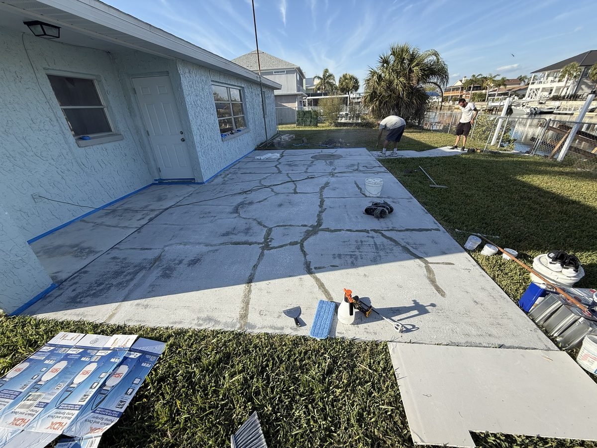 Decorative stained concrete
